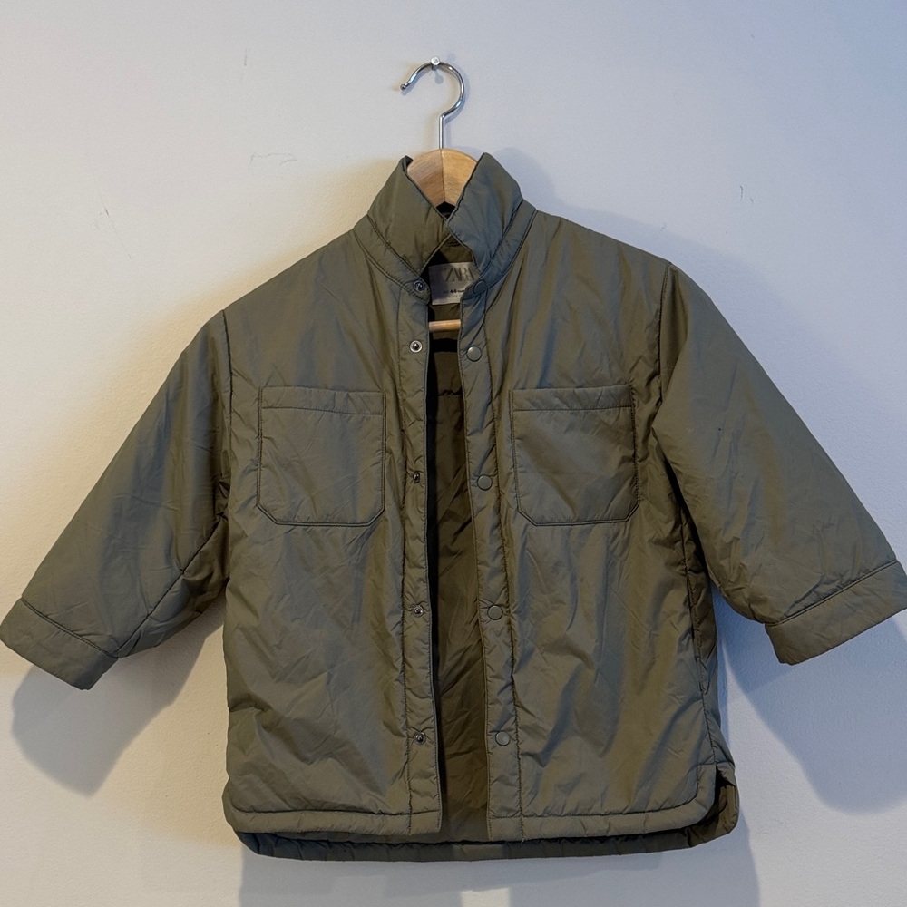 Zara Kids Khaki Puffer Jacket